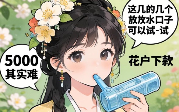 花户下款5000其实不难,这几个放水口子可以试一试