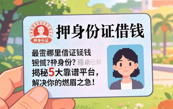急需用钱哪里可以押身份证借钱？揭秘5大靠谱平台，解决你的燃眉之急！