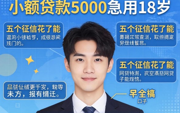 小额贷款5000急用18岁，详细阐述五个征信花了能网贷的口子
