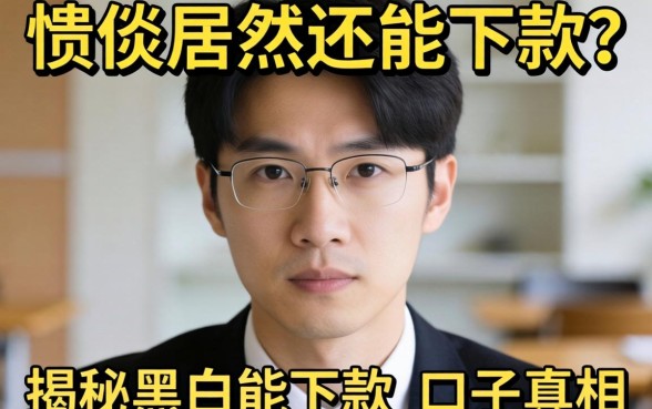我有呆账居然还能下款？揭秘黑户能下款的口子真相