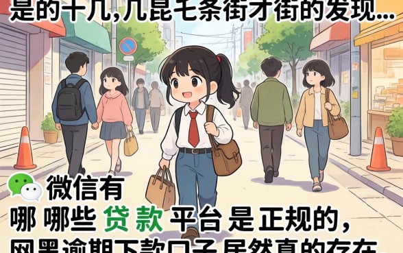 我翻了十几条街才发现，微信有哪些贷款平台是正规的，网黑逾期下款口子居然真的存在