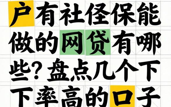 黑户有社保能做的网贷有哪些?盘点几个下款率高的口子