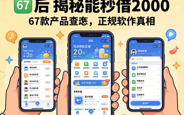 调查了87款产品后，揭秘能秒借2000的正规软件真相