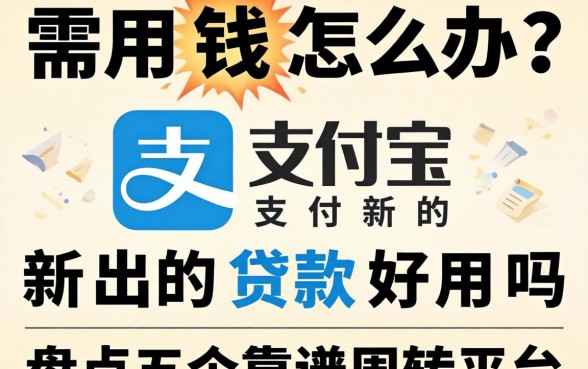 急需用钱怎么办？支付宝新出的贷款好用吗？盘点五个靠谱周转平台