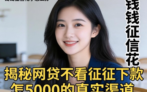 急需用钱征信花了怎么办？揭秘网贷不看征信下款5000的真实渠道与风险