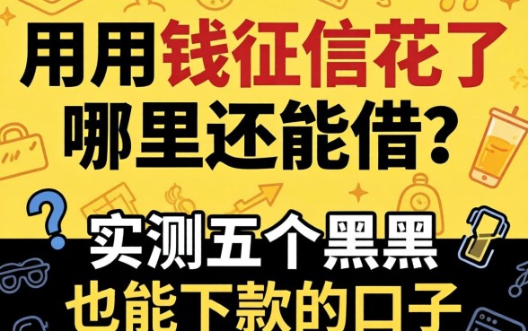 急用钱征信花了哪里还能借？实测五个黑户也能下款的口子分享