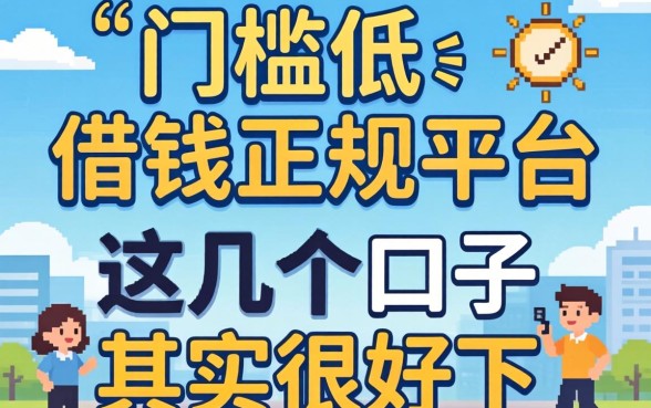 揭秘门槛低的借钱正规平台：这几个口子其实很好下
