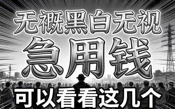 黑白无视黑白无视，急用钱的可以看看这几个