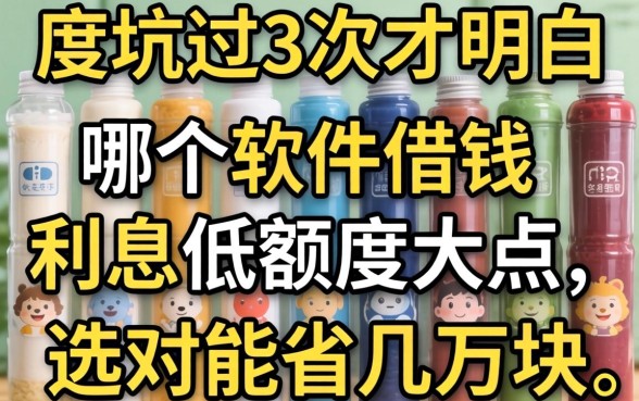 被坑过3次才明白：哪个软件借钱利息低额度大点，选对能省几万块