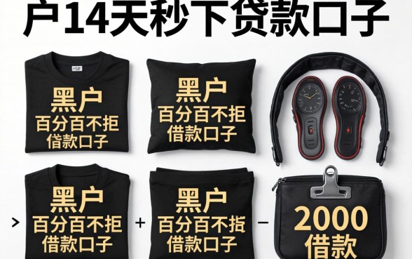 黑户14天秒下贷款口子,整理五个黑户百分百不拒的2000借款口子