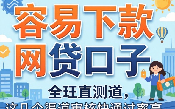 实测容易下款的网贷口子,这几个渠道审核快通过率高