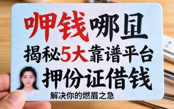 急需用钱哪里可以押身份证借钱？揭秘5大靠谱平台，解决你的燃眉之急！