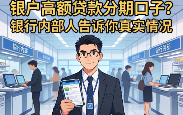 黑户高额贷款分期口子？银行内部人告诉你真实情况