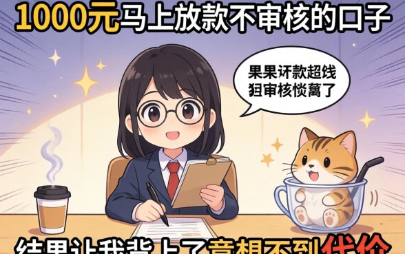 我借了1000元马上放款不审核的口子，结果让我背上了意想不到的代价