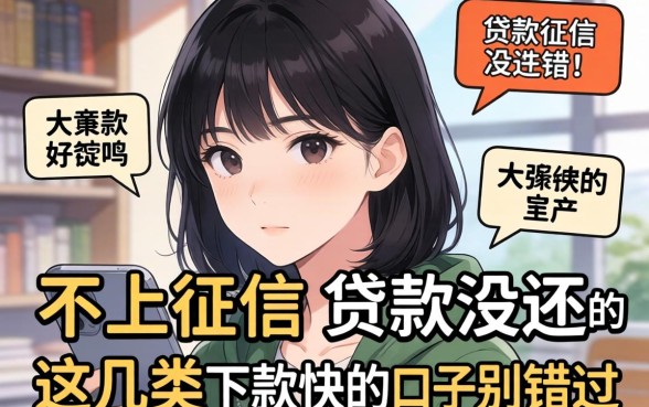 揭秘有什么不上征信的贷款没还的，这几类下款快的口子别错过