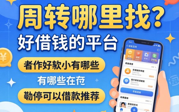 急需周转哪里找？好借钱的平台有哪些软件可以借款推荐