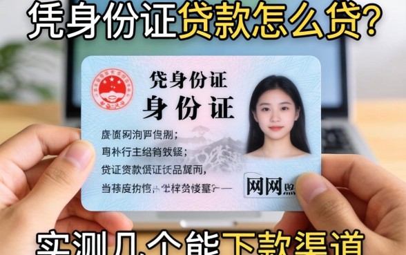 网上凭身份证贷款怎么贷?实测几个能下款的渠道