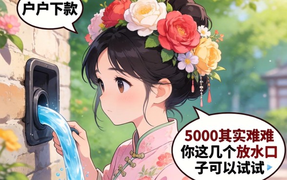 花户下款5000其实不难,这几个放水口子可以试一试