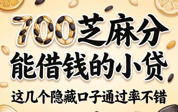 揭秘700芝麻分能借钱的小贷，这几个隐藏口子通过率不错