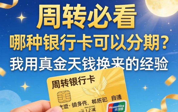 生意周转必看:哪种银行卡可以分期?我用真金白银换来的经验