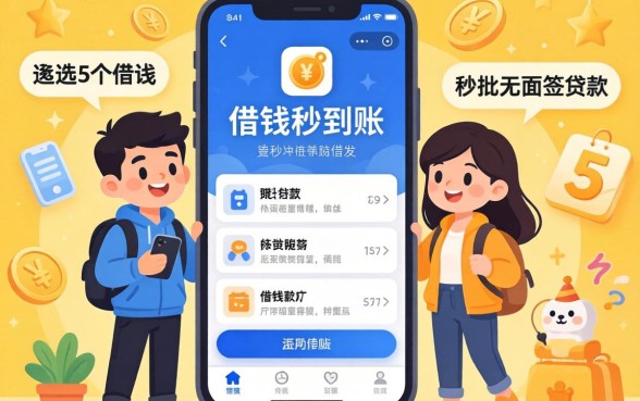 有哪些借钱秒到账的软件，遴选5个秒批无面签贷款app