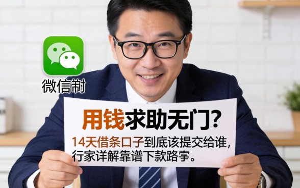 急用钱求助无门？微信借条14天口子到底该提交给谁，行家详解靠谱下款路子