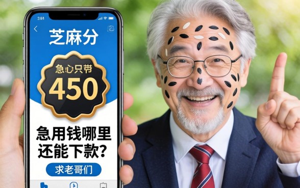 手机芝麻分只有450，急用钱哪里还能下款？求老哥们指点！