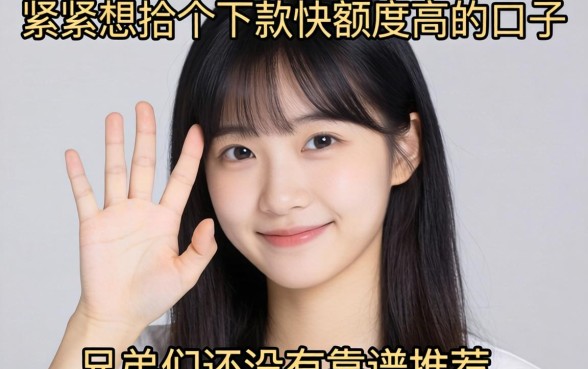 手头紧想找个下款快额度高的口子,兄弟们有没有靠谱推荐?