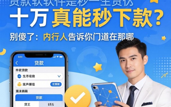 贷款十万的软件真能秒下款？别傻了，内行人告诉你门道在哪