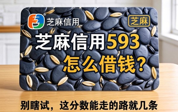 芝麻信用593怎么借钱？别瞎试，这分数能走的路就几条