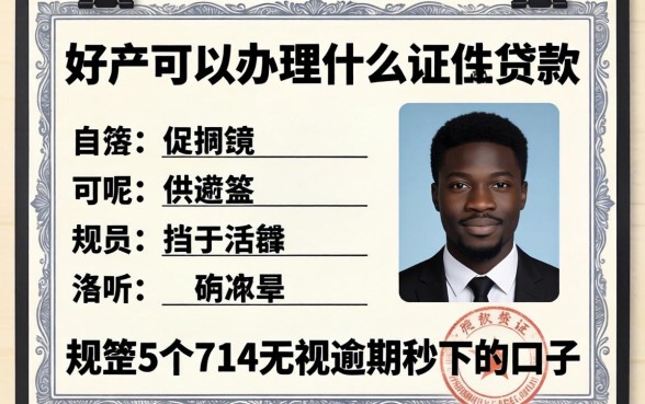 黑户可以办理什么证件贷款呢,规整5个714无视逾期秒下的口子