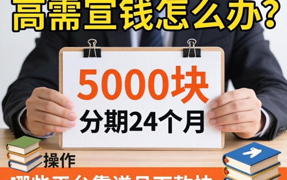 急需用钱怎么办？5000块分期24个月怎么操作？哪些平台靠谱且下款快？