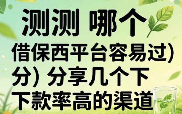 实测哪个借款平台容易过,分享几个下款率高的渠道