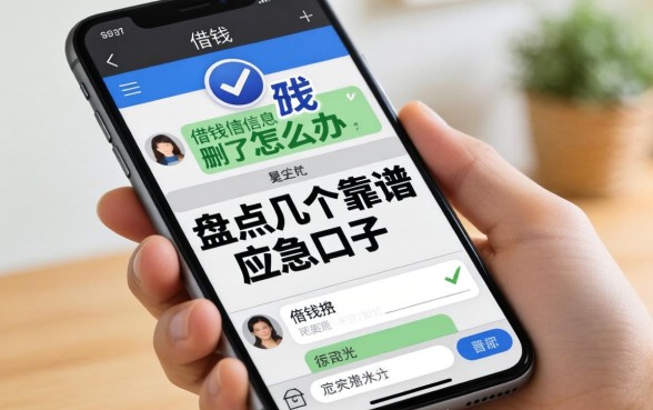 手机借钱信息删了怎么办？盘点几个靠谱应急口子