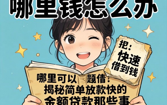 急需用钱怎么办？哪里可以快速借到钱？揭秘简单放款快的小额贷款那些事
