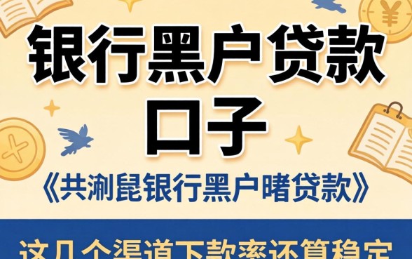 揭秘银行黑户贷款的口子，这几个渠道下款率还算稳定