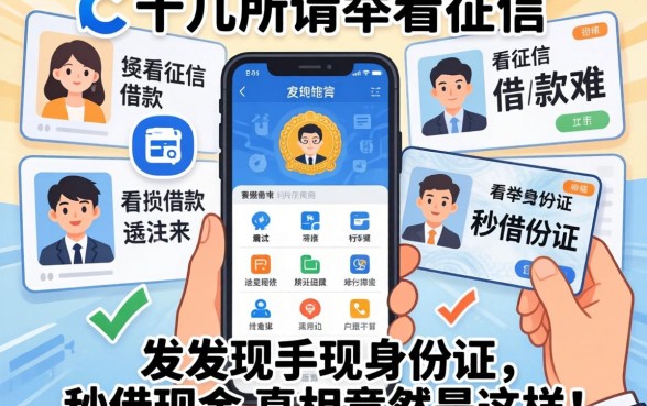 我试了十几个所谓不看征信的借款软件，发现手机身份证秒借现金的真相竟然是这样