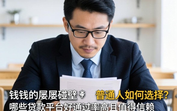 急需用钱却屡屡碰壁？普通人如何选择？哪些贷款平台好通过率高且值得信赖？