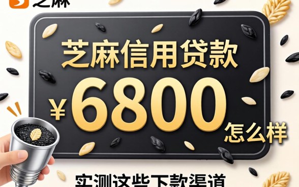 芝麻信用贷款6800怎么样？实测这些下款渠道