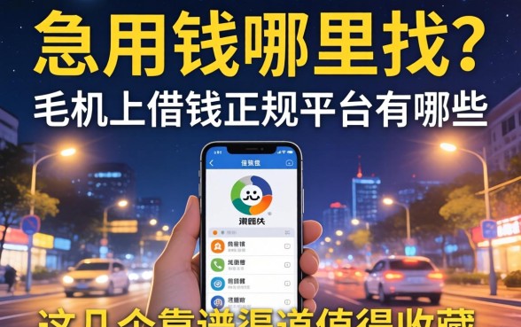 深夜急用钱哪里找？手机上借钱正规平台有哪些？这几个靠谱渠道值得收藏
