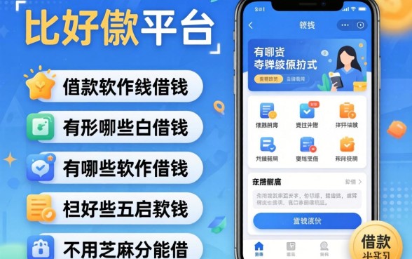比较好借款的平台有哪些软件可以借钱,条列五个不用芝麻分能借的软件