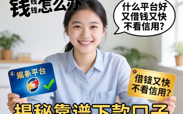 急需用钱怎么办?什么平台好借钱又快又不看信用?揭秘靠谱下款口子