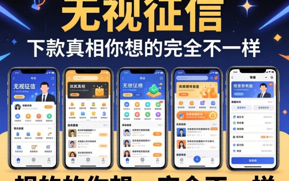 我实测了五个无视征信的平台，发现下款真相和你想的完全不一样