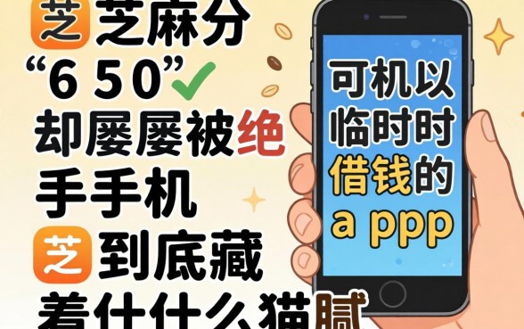 我芝麻分650却屡屡被拒，手机可以临时借钱的app到底藏着什么猫腻