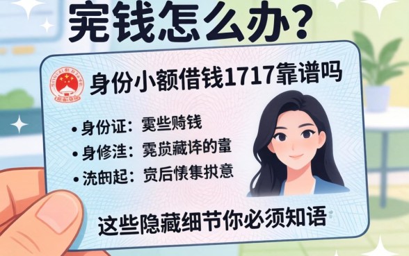 急需用钱怎么办？身份证小额借钱1717靠谱吗？这些隐藏细节你必须知道