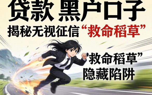 急速贷款的黑户口子有哪些？揭秘无视征信的“救命稻草”与隐藏陷阱