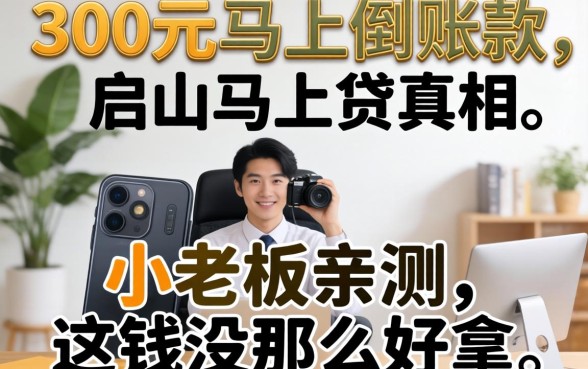 贷款300元马上到账的真相：小老板亲测，这钱没那么好拿