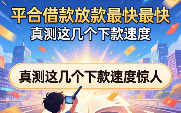 有什么平台借款放款最快最快？实测这几个下款速度惊人