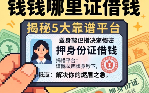 急需用钱哪里可以押身份证借钱？揭秘5大靠谱平台，解决你的燃眉之急！