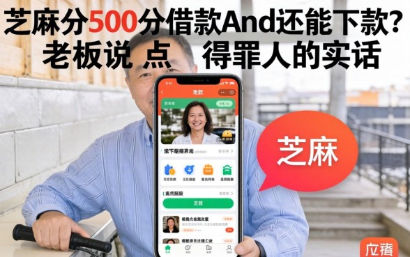 芝麻分500分借款app还能下款？老板说点得罪人的实话